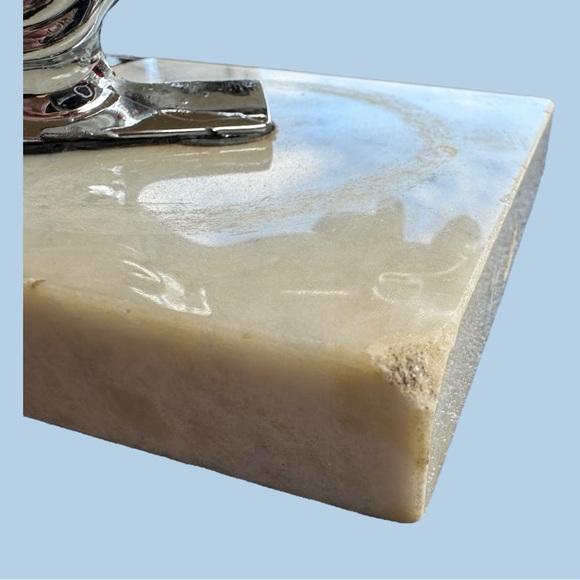 VINTAGE JAGUAR CHROME HOOD ORNAMENT MARBLE MOUNTED - Picture 8 of 16